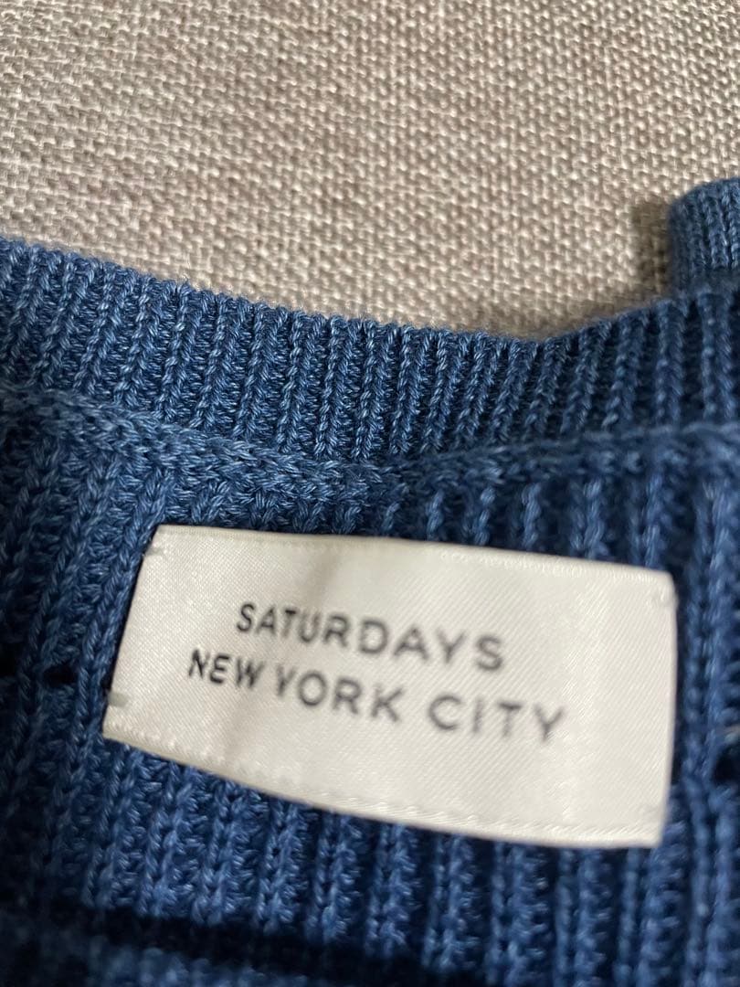 SATURDAYS NEW YORK CITY インディゴ染め ニット — image 3