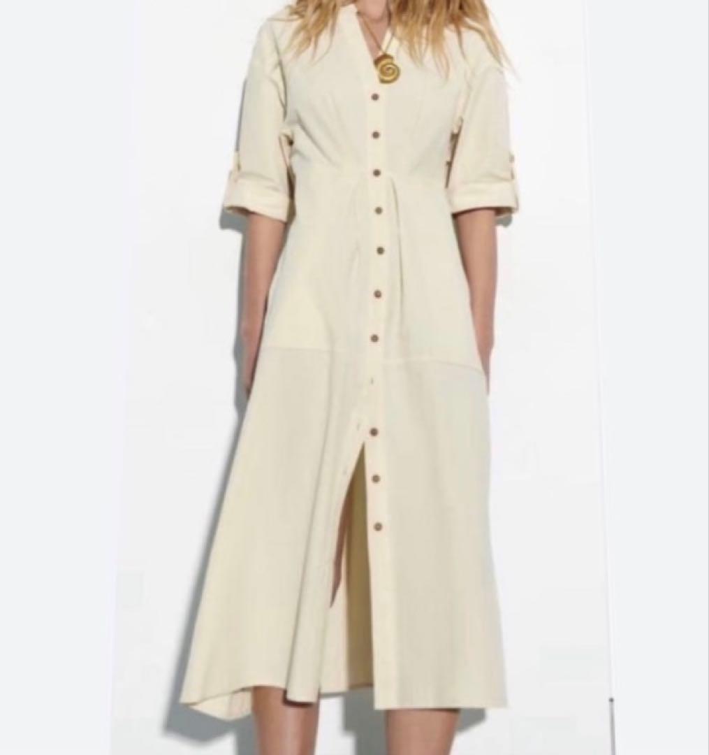 ✳️美品✳️ZARAシャツワンピース【コットン】【洗える】【涼しい】【ゆったり】 — image 2