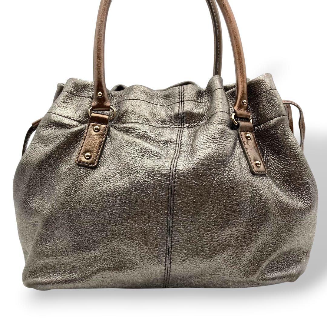ケイトスペード katespade ハンドバッグ レザー 腕かけ シルバー — image 4