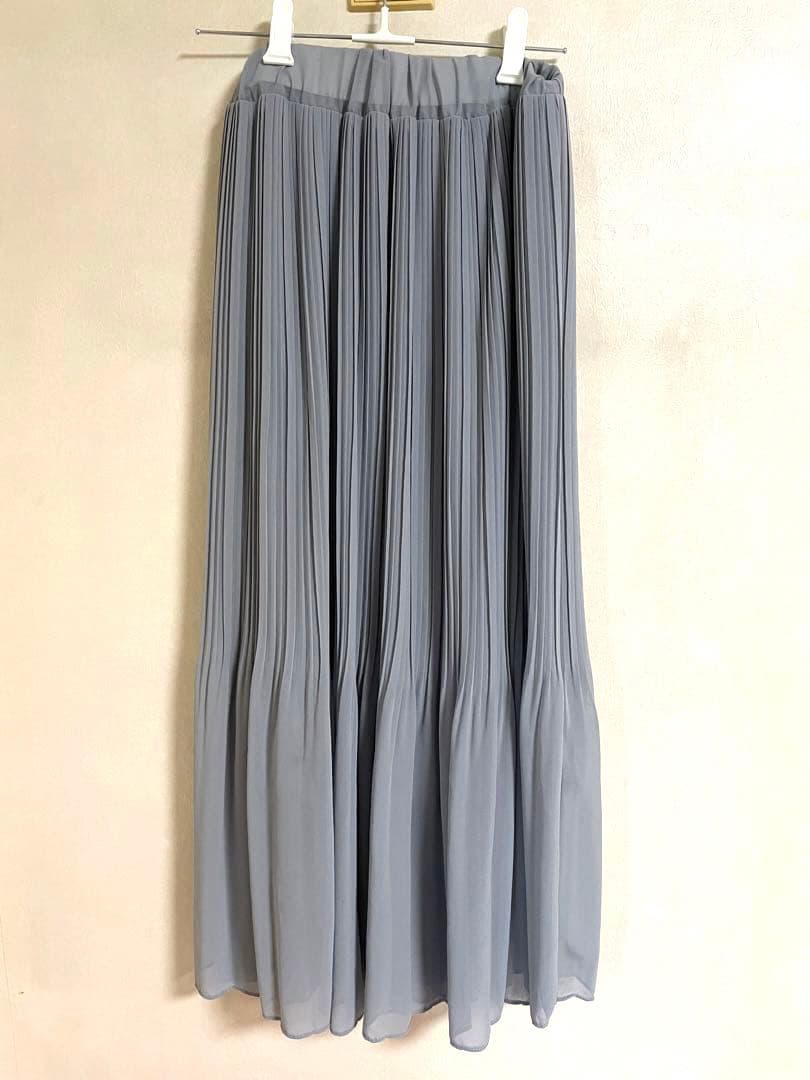 【DHOLIC】　シフォン生地スカート　ブルーグレー — image 2