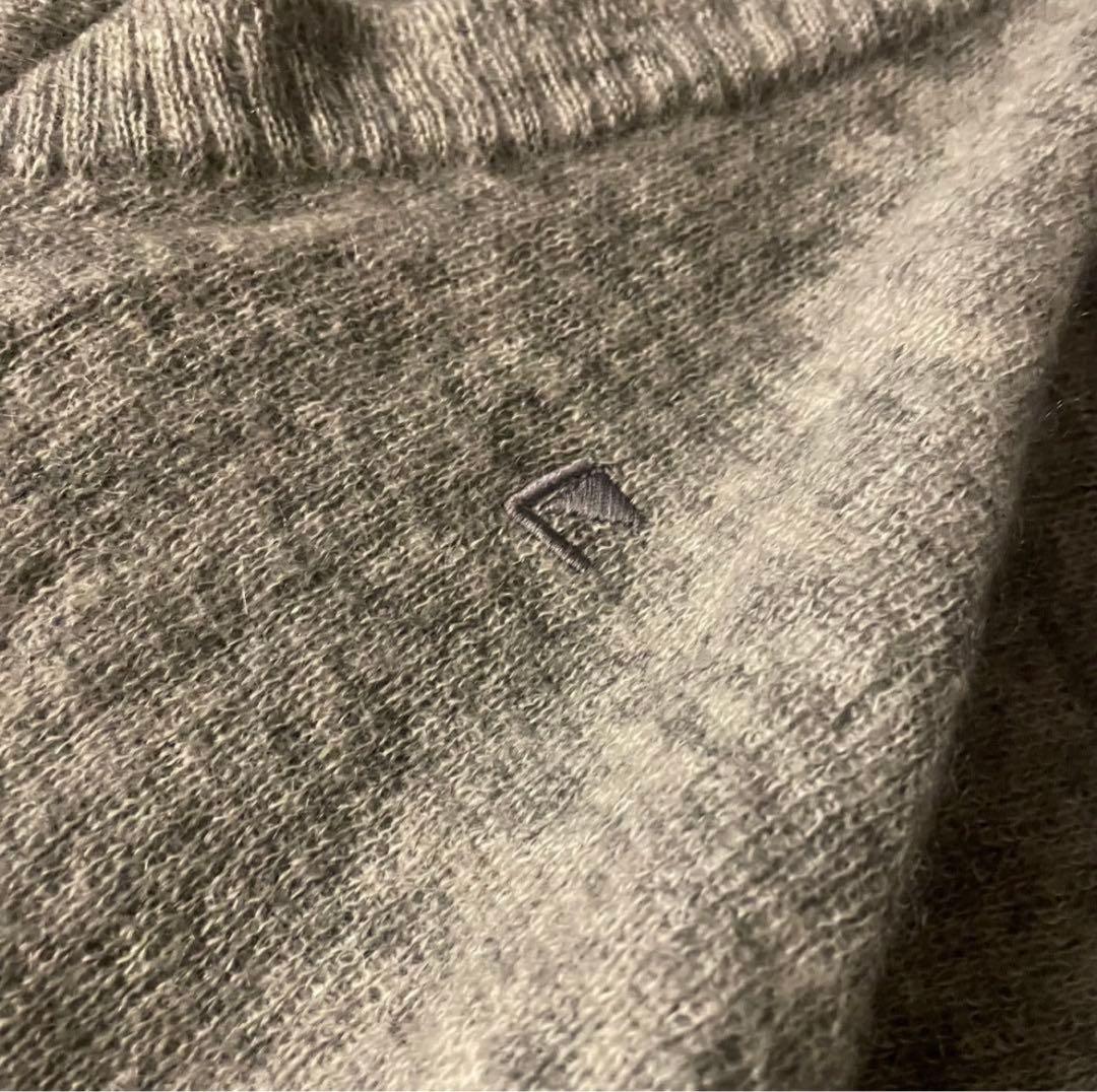 vintage モヘア　ニット　Vネック　無地　cityboy グレー　LL — image 4