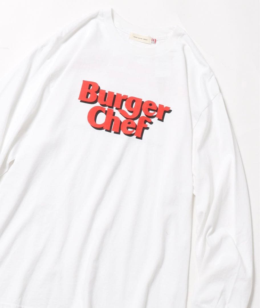 Burger Chef 長袖 Tシャツ ホワイト　Ｌサイズ　ユニセックス — image 4