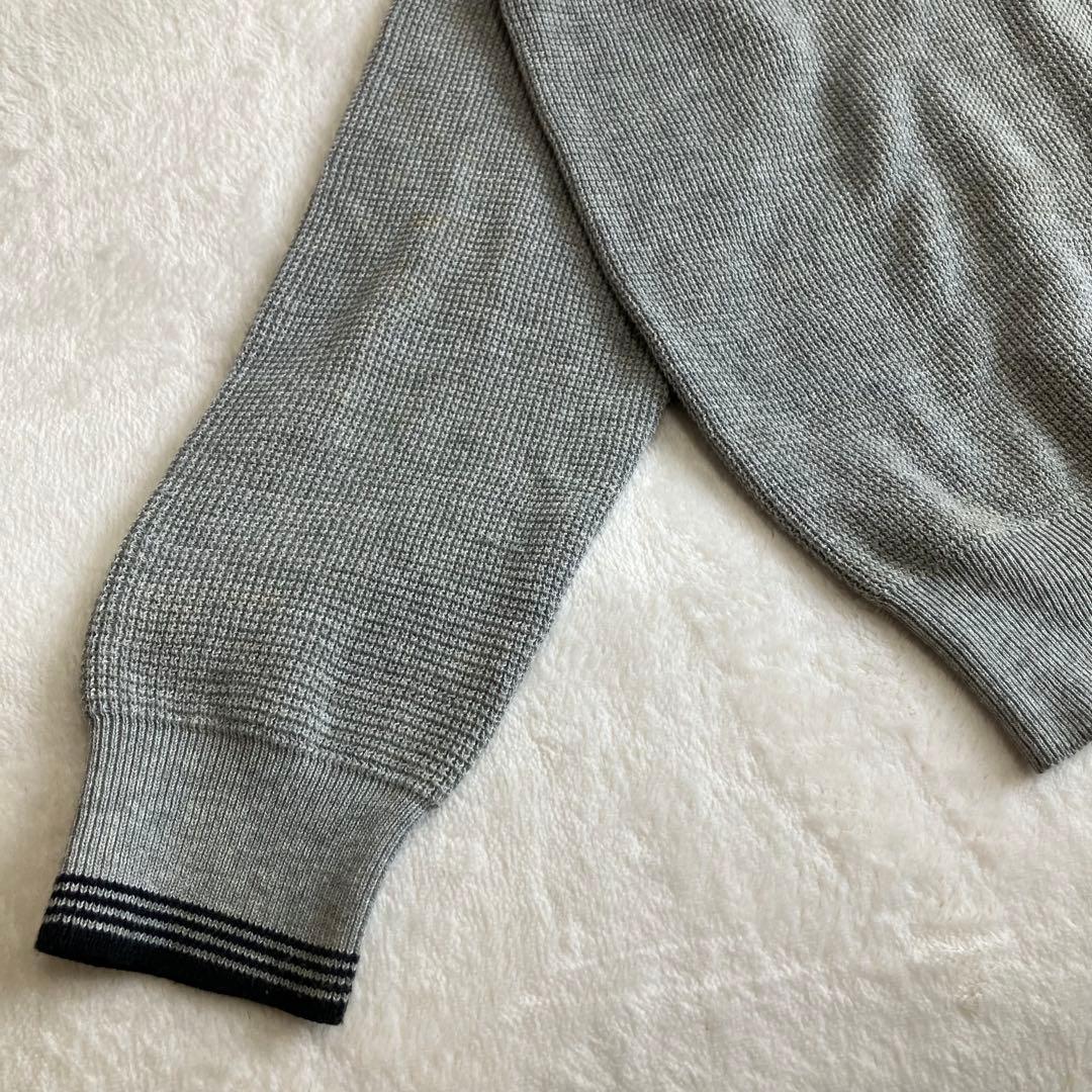 ユニクロ UNIQLO ハーフジップニット メンズ L グレー 襟ライン 綿混 — image 5
