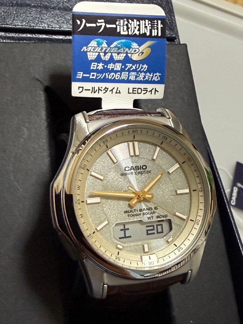 CASIO WVA-M630L-9AJF 電波ソーラー　レザーベルト新品未使用 — image 3