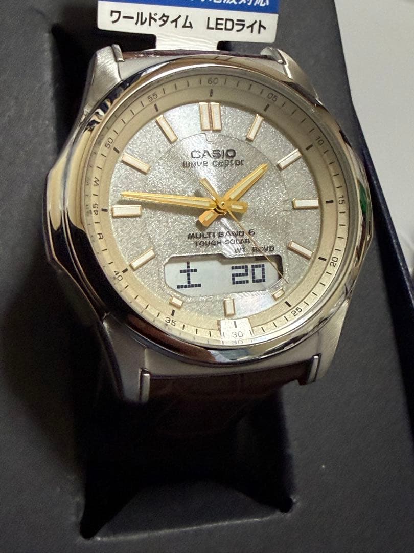 CASIO WVA-M630L-9AJF 電波ソーラー　レザーベルト新品未使用 — image 4