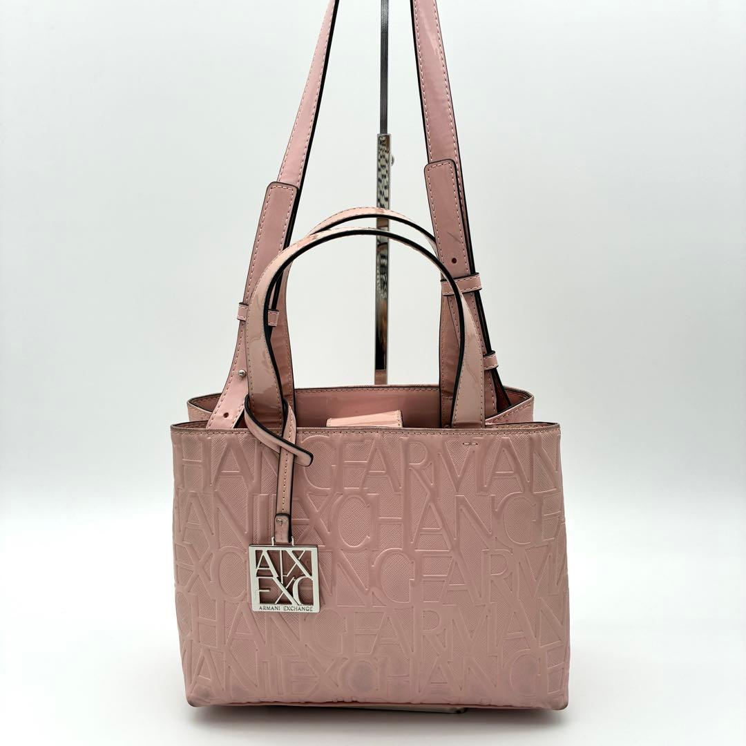 【ARMANI EXCHANGE 】オールオーバーエンボスロゴ ミニハンドバッグ — image 2