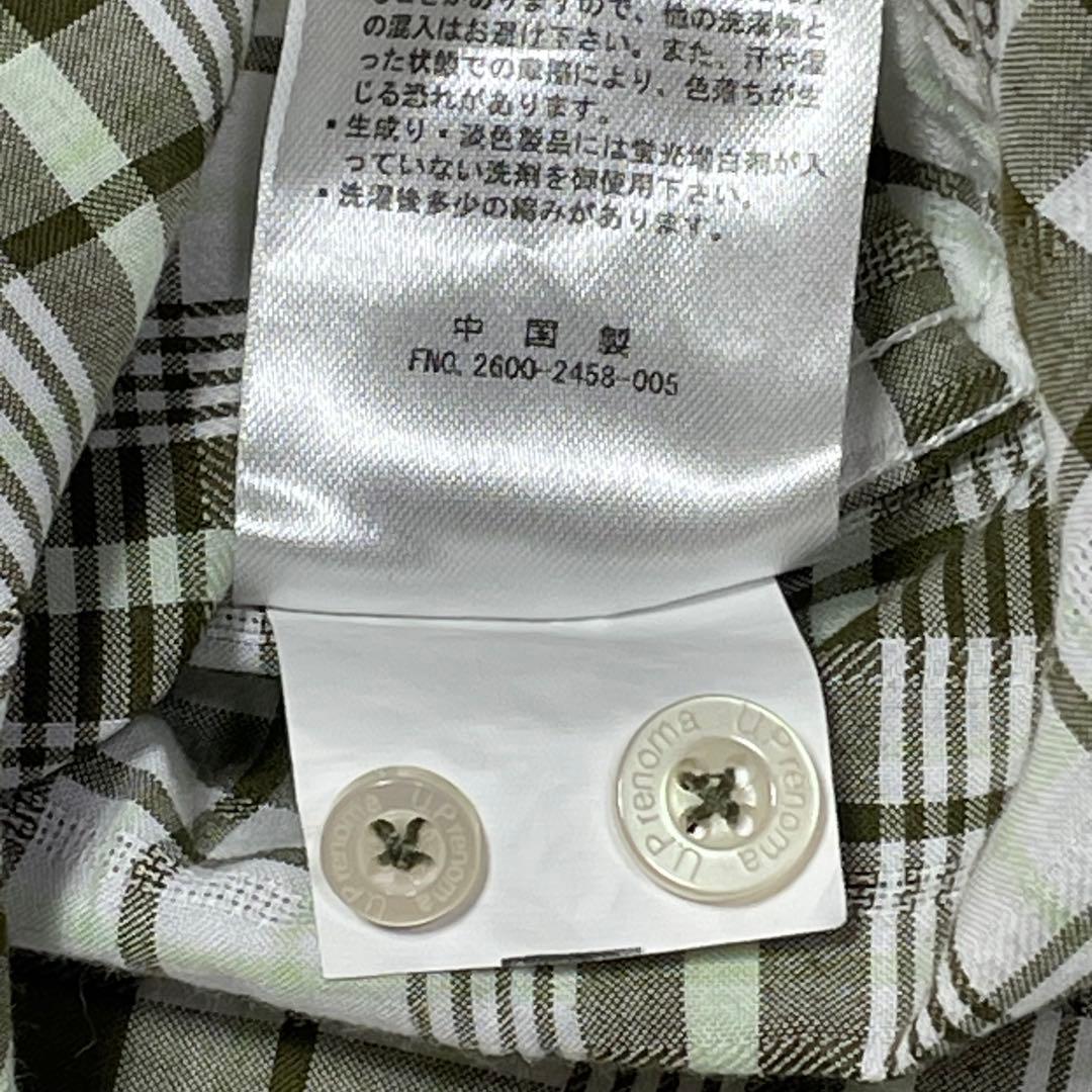 U.Prenoma 半袖シャツ L グリーン系チェック　Lサイズ — image 5
