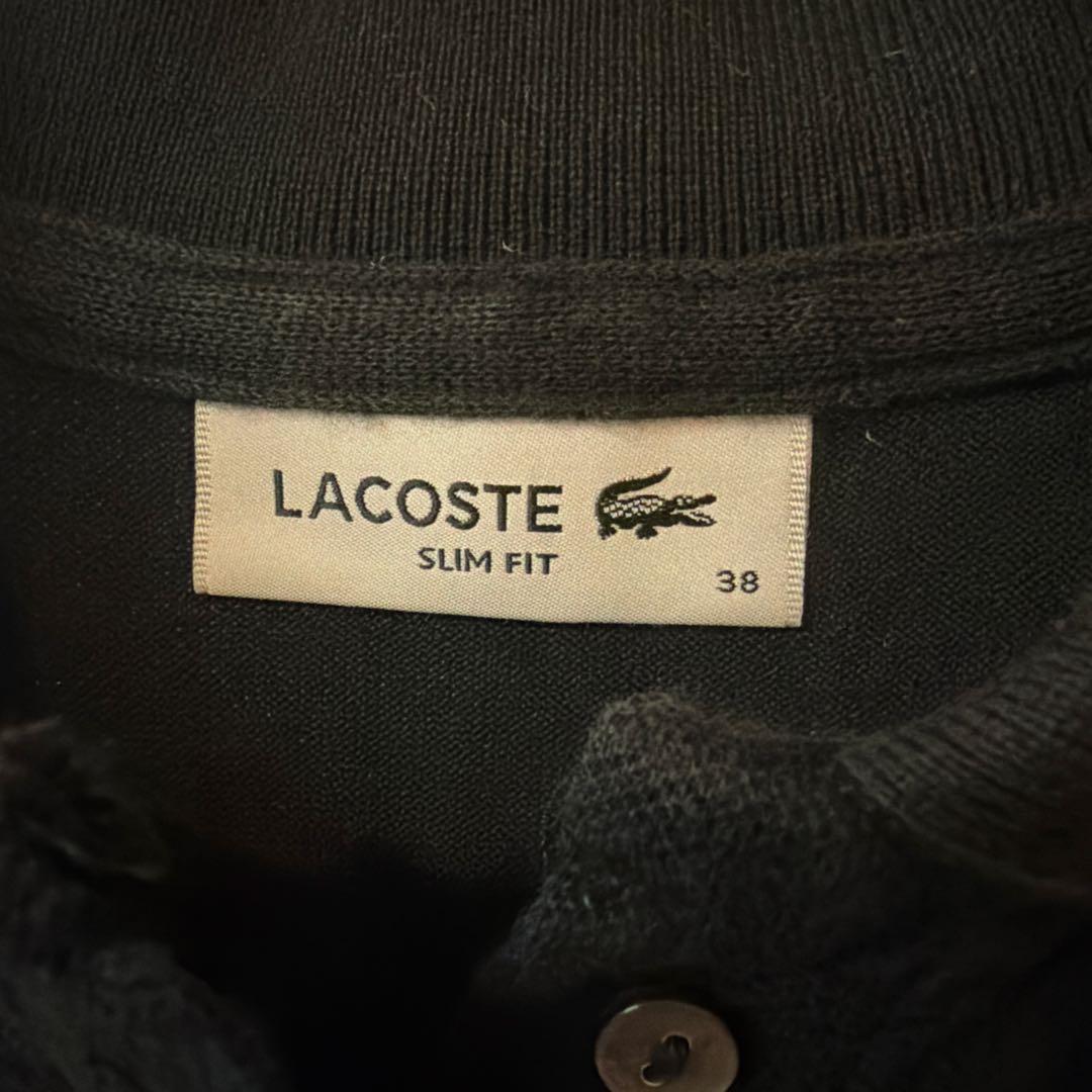 LACOSTE ポロワンピース ブラック スリムフィット 38 — image 3