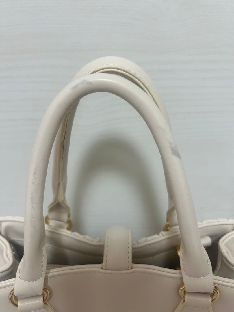 MAJESTIC LEGON クラシカルスクエアハンドバッグ　アイボリー — image 3