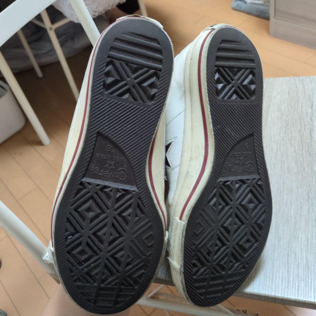 80.90年代 Converse One Star スニーカー ホワイト レッド — image 5
