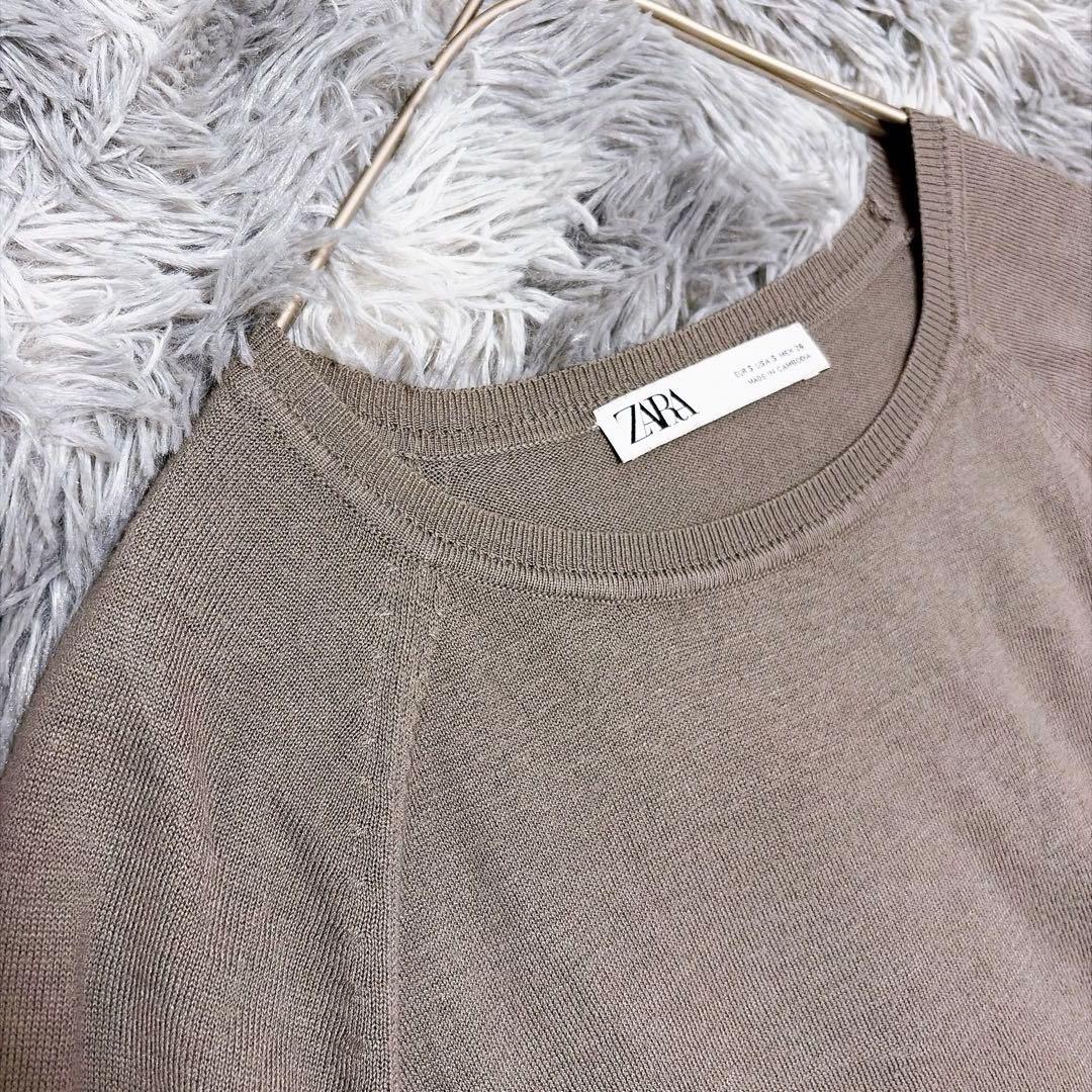 ZARA ザラ（S）長袖 ニット セーター 薄手 シンプル 無地 — image 2