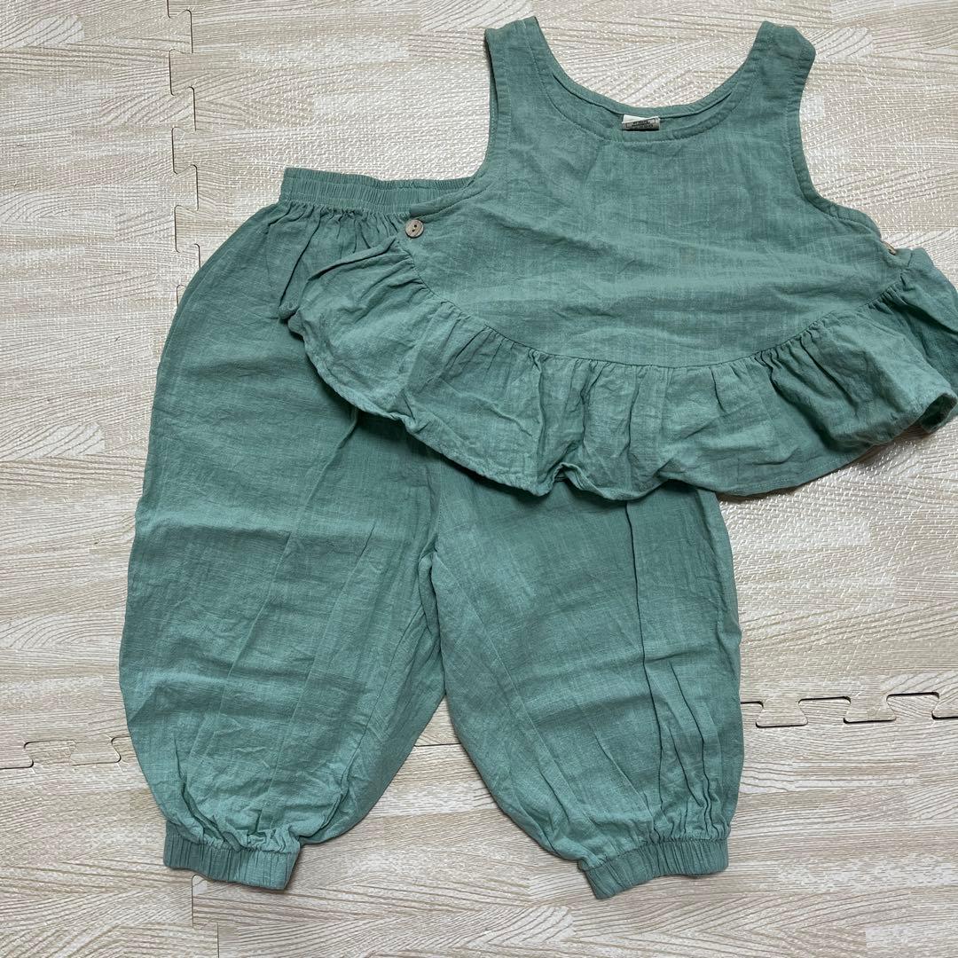 cotton house 韓国 セットアップ M グリーン — image 3