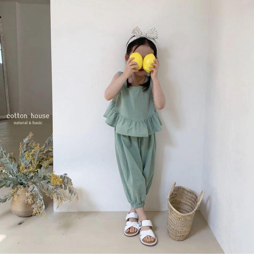 cotton house 韓国 セットアップ M グリーン — image 5