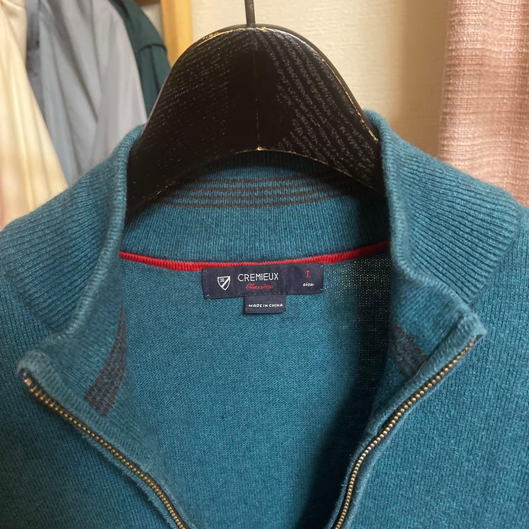 90s 古着 DANIEL CREMIEUX カシミア ハーフジップニット — image 3