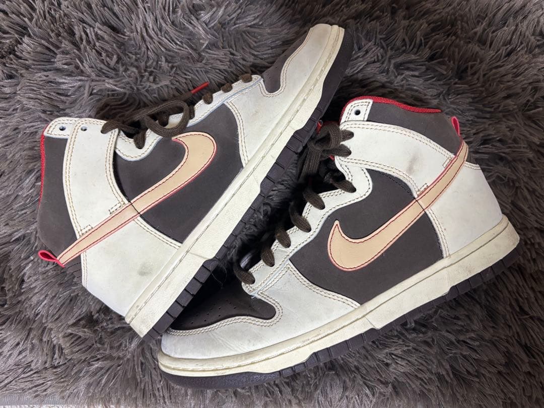NIKE DUNK HIGH ブラウン ベージュ レッド　26cm — image 2