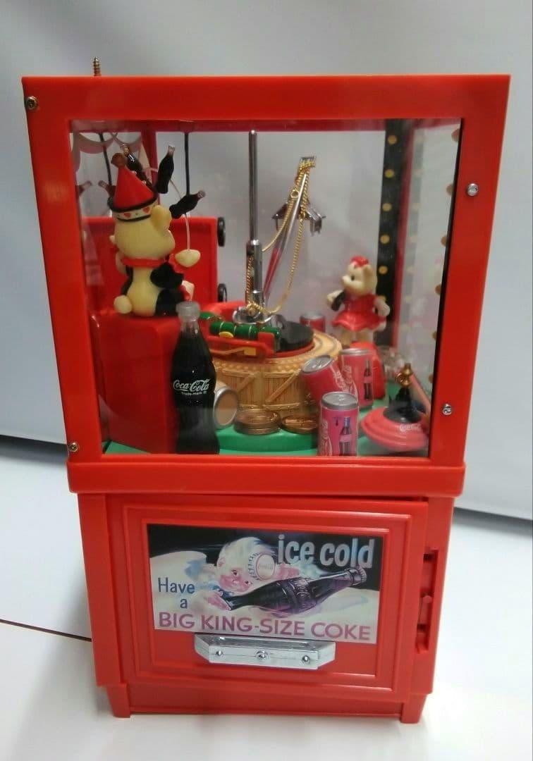 Jun23.コカコーラ クレーンゲーム型 UFOキャッチャー 貯金箱 ジャンク品 — image 5