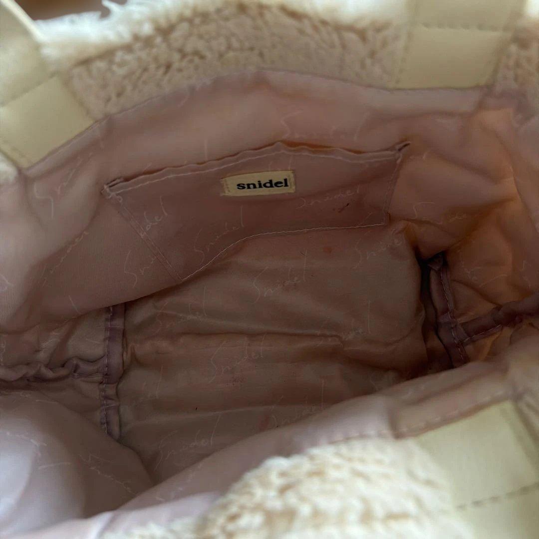 snidel ファー ハンドバッグ クリーム色 — image 3