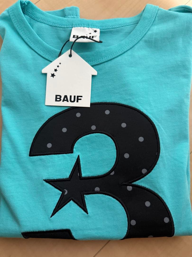 BAUF 3ロゴドットスリムフィットTシャツ　ミントブルー — image 2