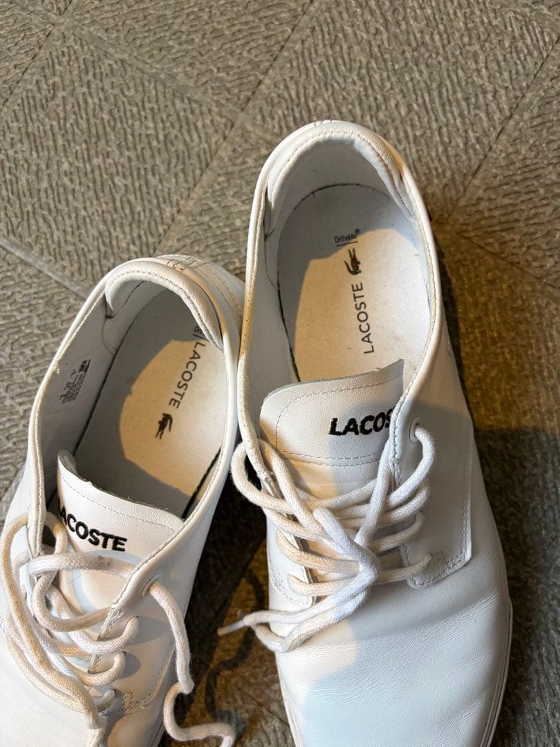 限定　お値引き中　LACOSTE スニーカー ホワイト 26.5cm〜27cm — image 2