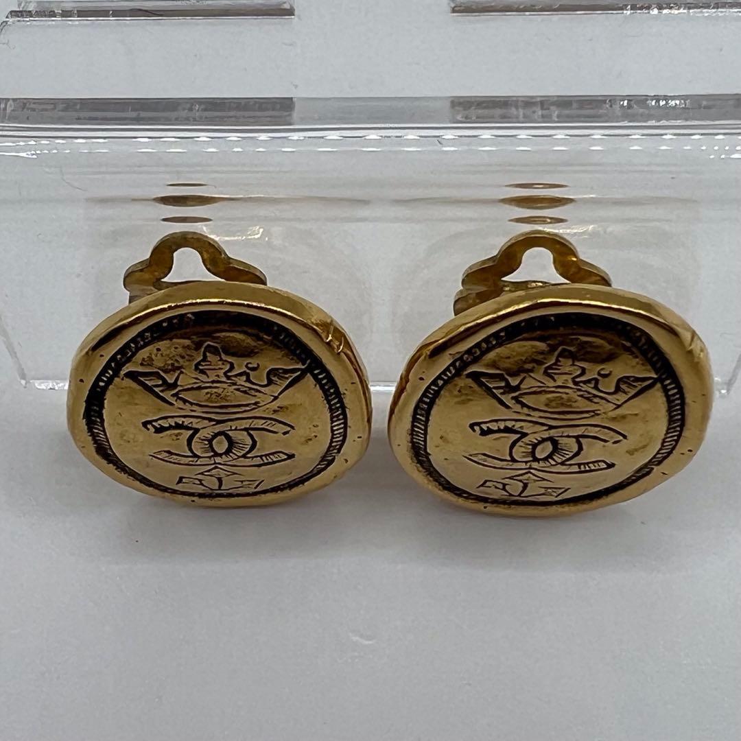 【極美品】シャネル イヤリング ココマーク 王冠 ゴールド金具 王冠 — image 5