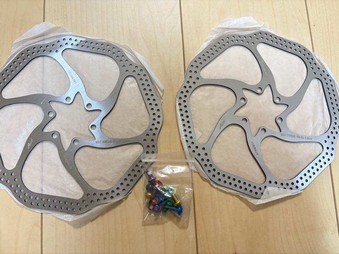 互換ディスクローター180mm2枚6穴MTBロード軽量高放熱ブレーキボルト付 — image 4
