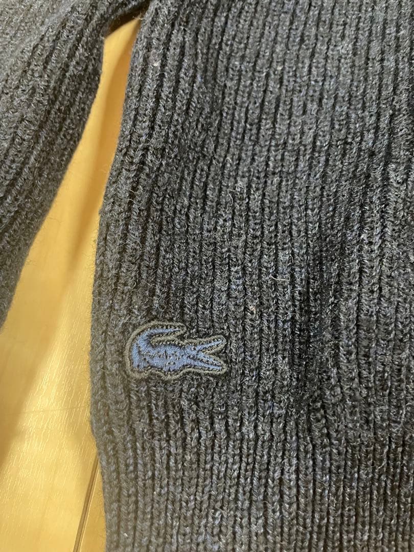 LACOSTE ハーフジップ ニット セーター ネイビー FR2 — image 4