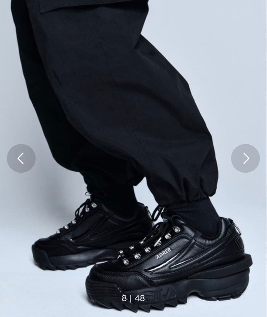 FILA x ADRER コラボ スニーカー ブラック — image 2