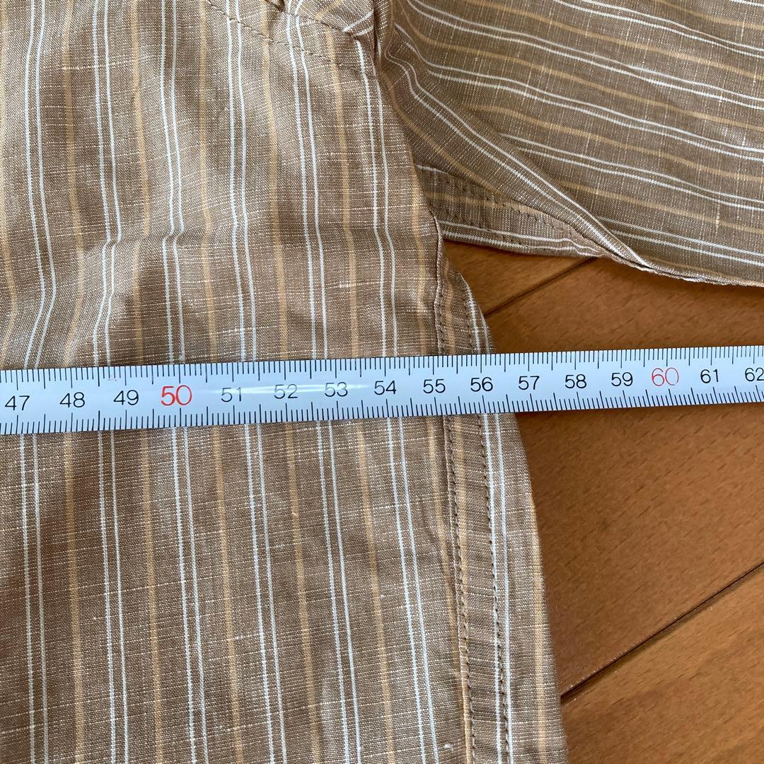 French Linen Mix Lサイズ ストライプシャツ【未使用】 — image 4