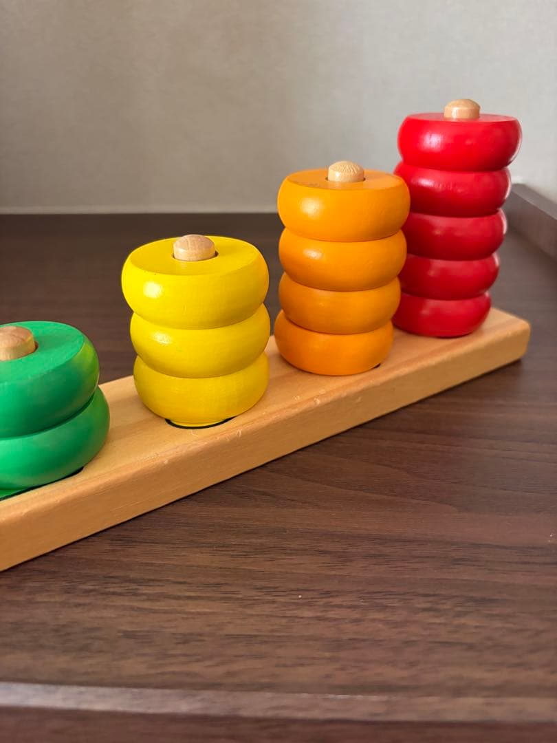 goki 木製 知育玩具 リングタワー 数遊び — image 2