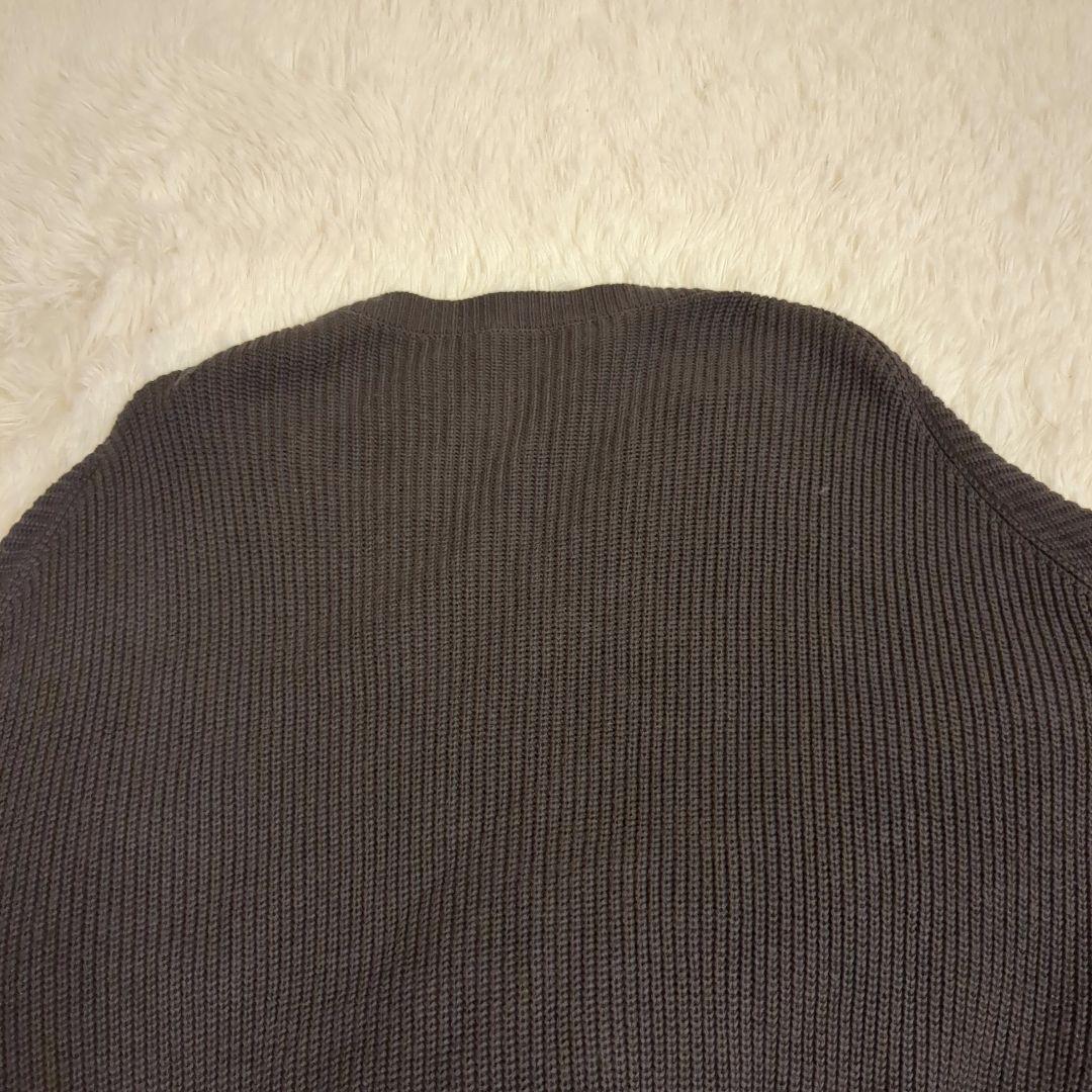 美品 ilLino (42) 長袖ニット クルーネック Vネック 大きめ 黒 — image 5