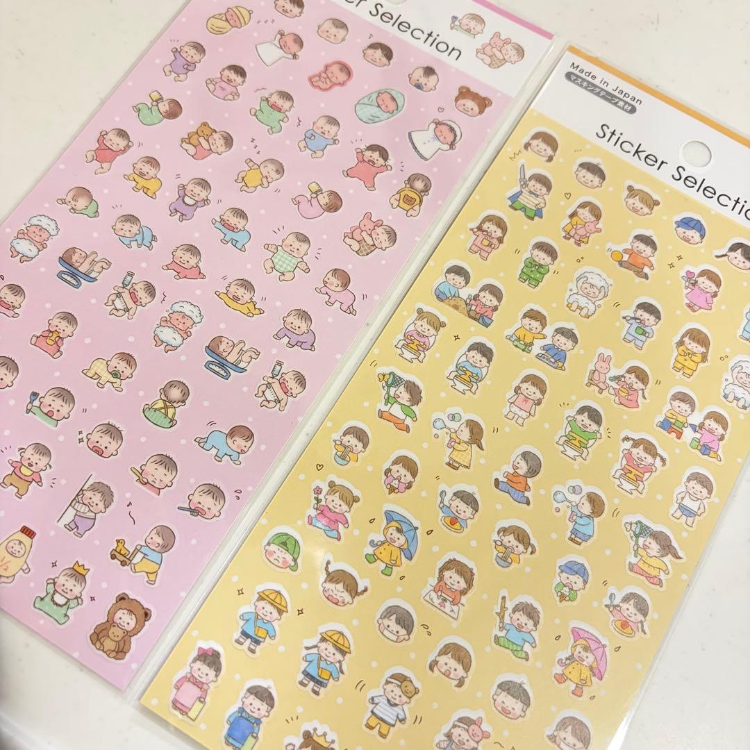 Seria デザインシール　プチ赤ちゃん　プチこども　2点セット — image 2