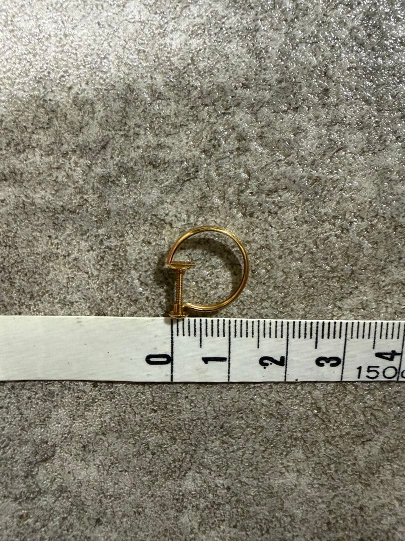 K18 18金 フープイヤリング ゴールド 両耳用 刻印あり フープピアス — image 2