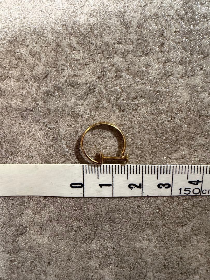 K18 18金 フープイヤリング ゴールド 両耳用 刻印あり フープピアス — image 3