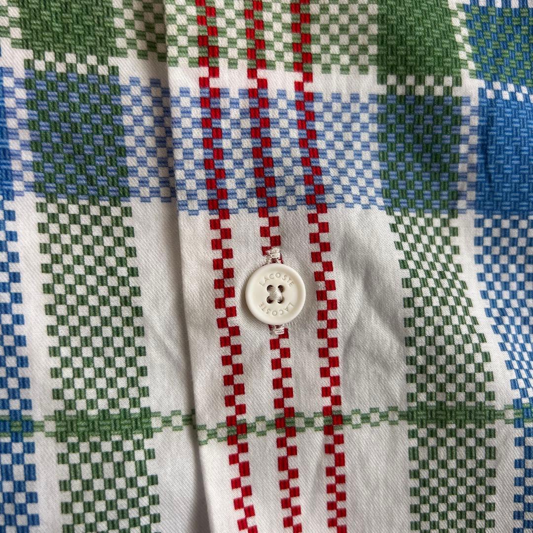 LACOSTE チェック柄 半袖シャツ M — image 5