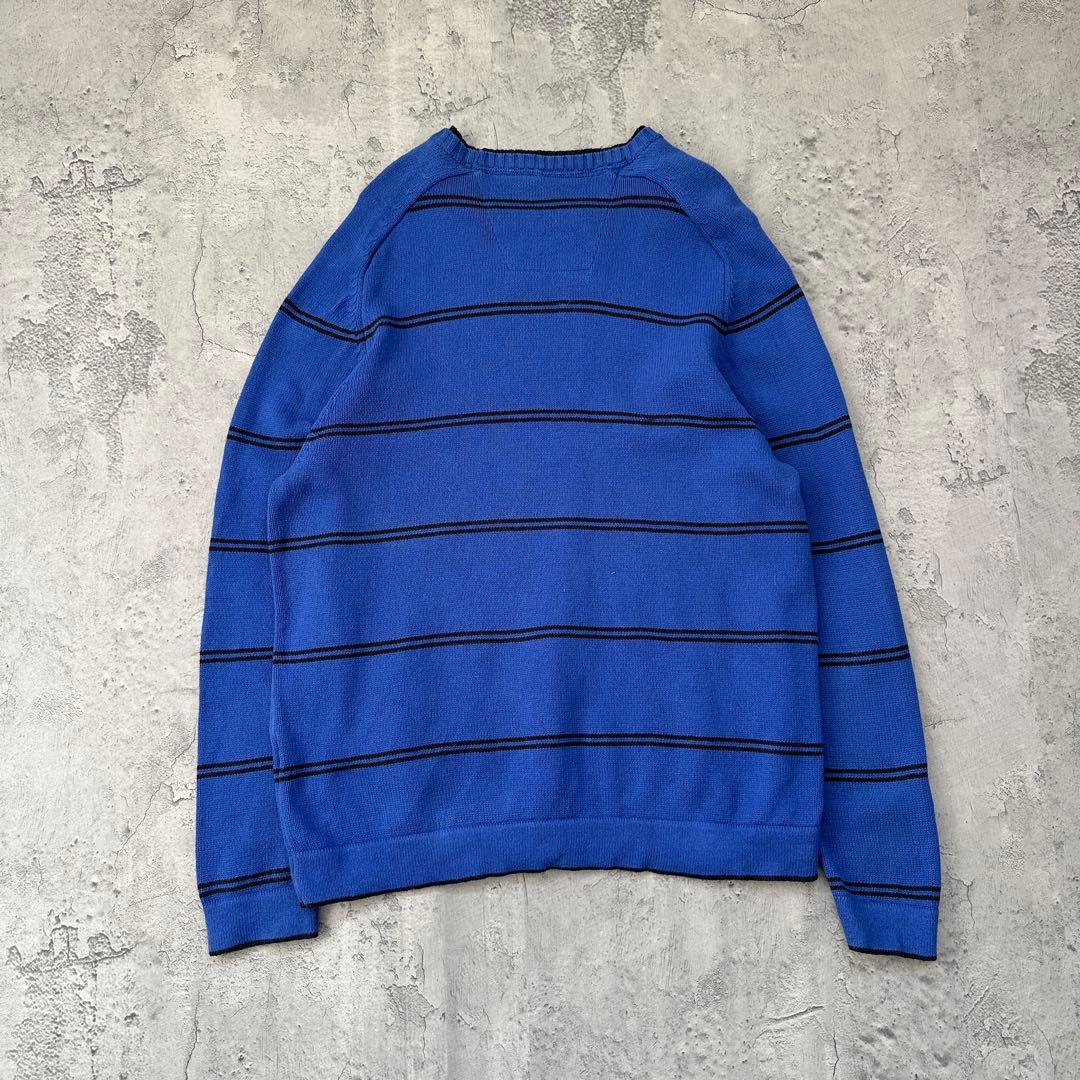 【NAUTICA】ノーティカ（L）コットンニット＊胸ロゴ刺繍＊ボーダー＊セーター — image 2