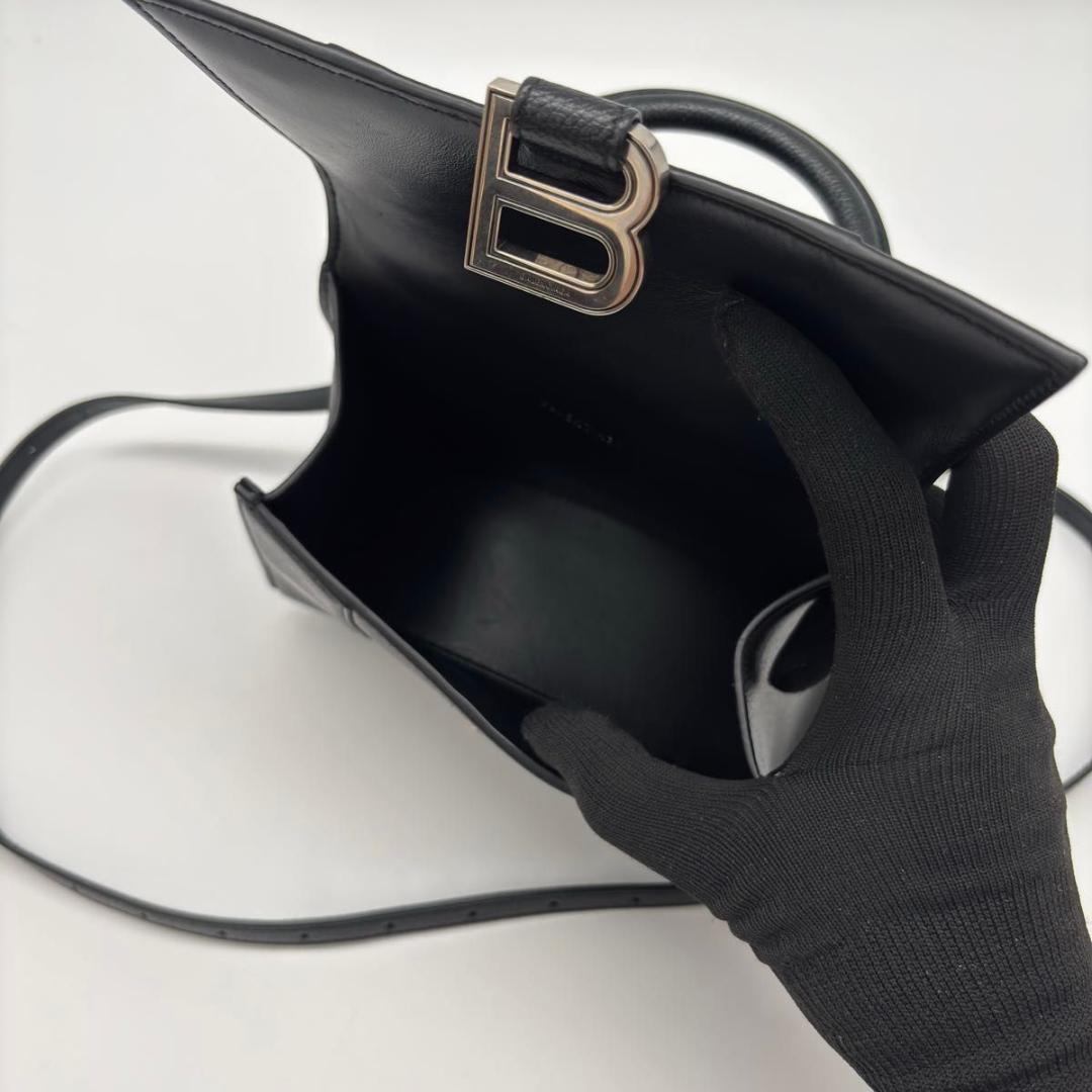 バレンシアガ アワーグラス XXS ショルダーバッグ 2way シルバー金具 — image 5