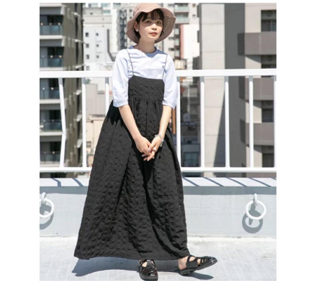 スパゲッティストラップキャミワンピース 　kbf ブラック — image 2