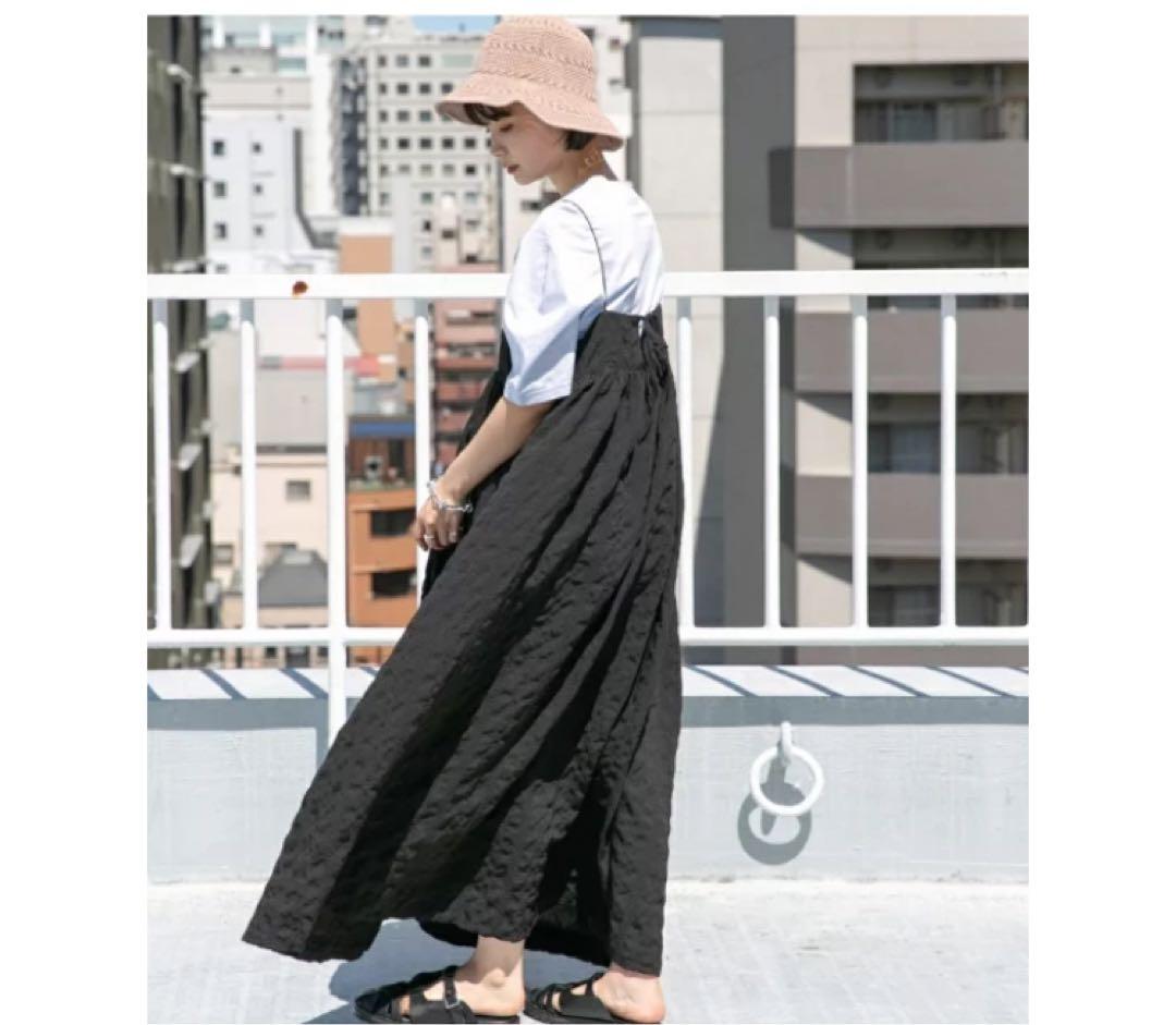 スパゲッティストラップキャミワンピース 　kbf ブラック — image 3
