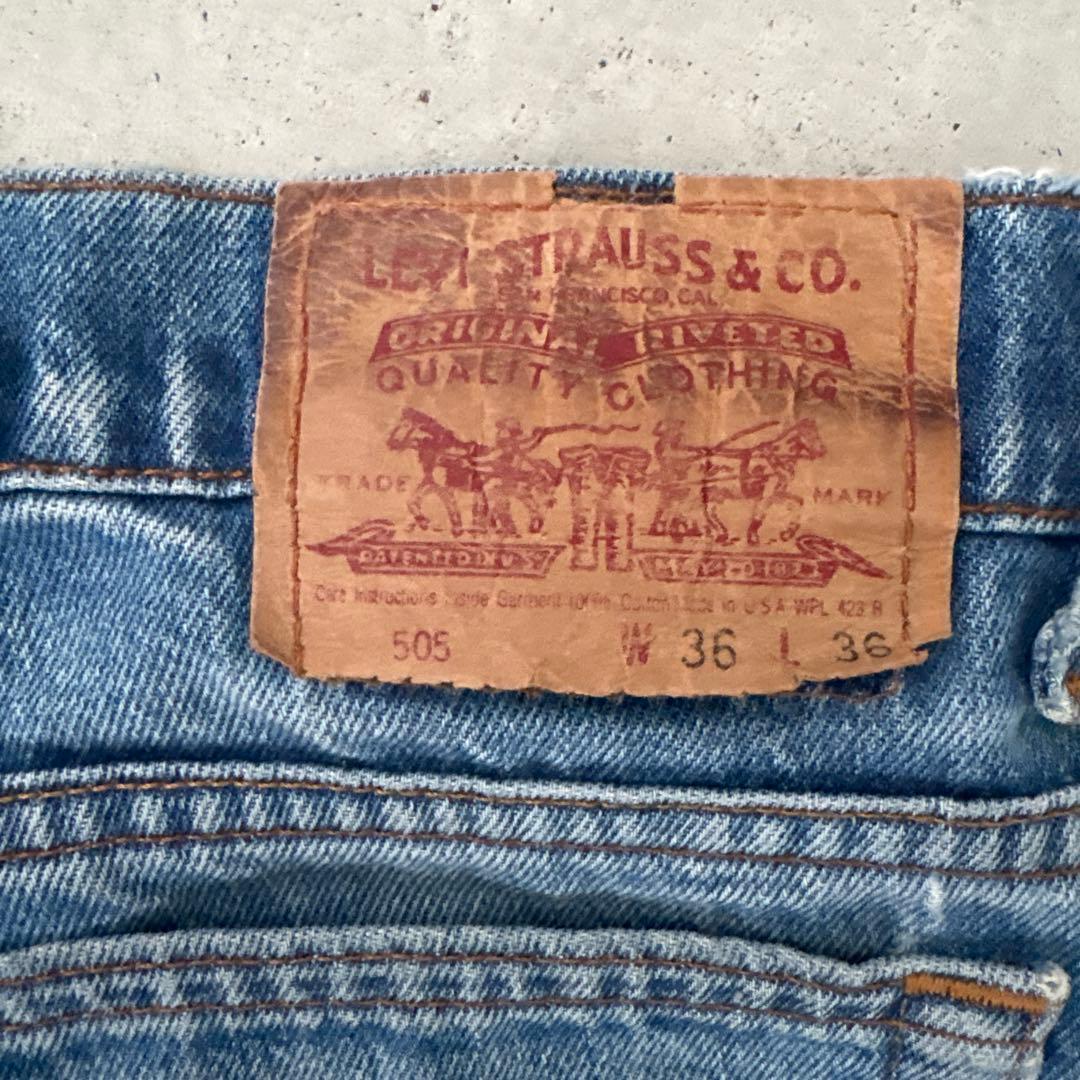 Levi's 505 ダメージデニム W36 L36 — image 3