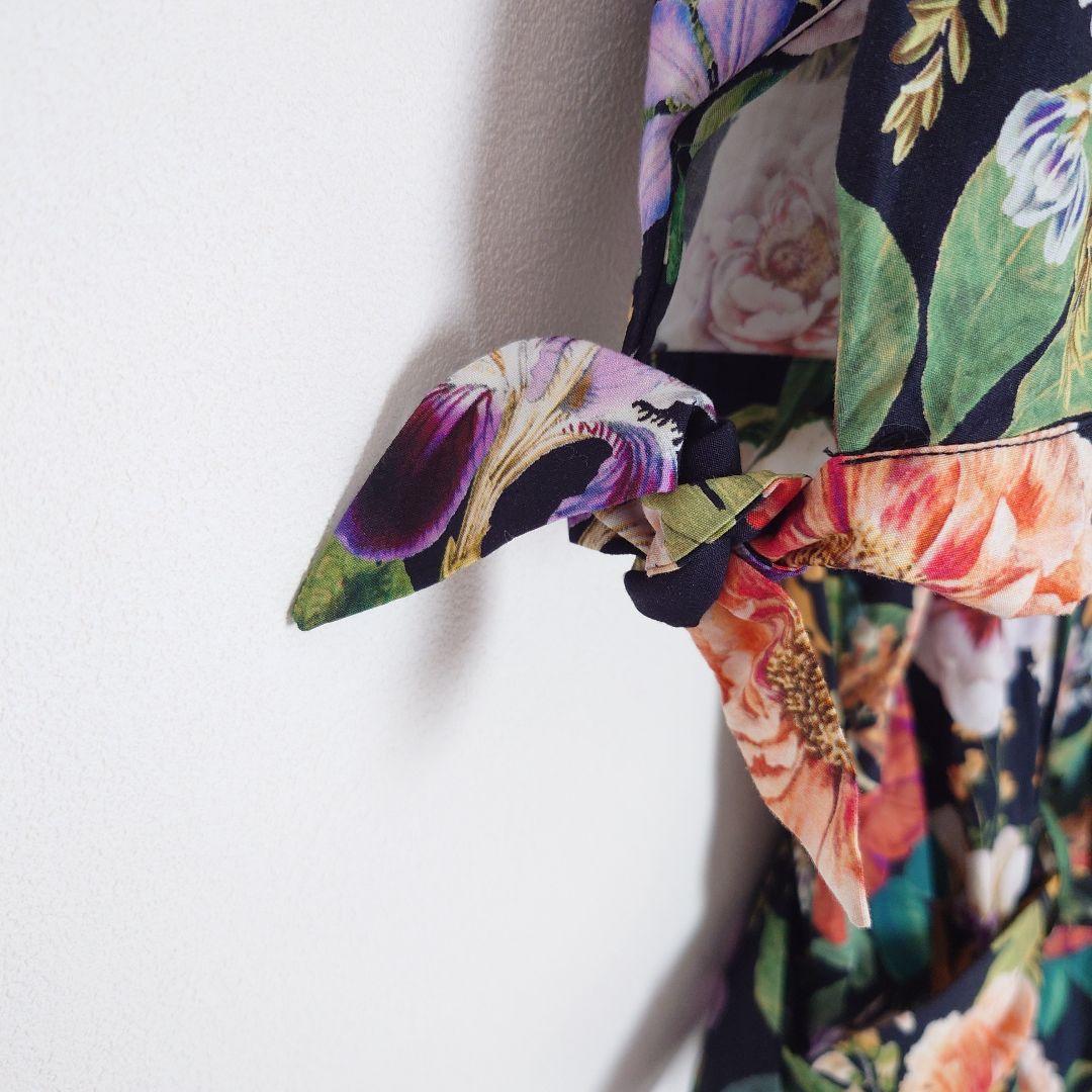 完売品　ZARA　花柄　ロングワンピースL　 ボタニカル　マキシ丈 — image 5