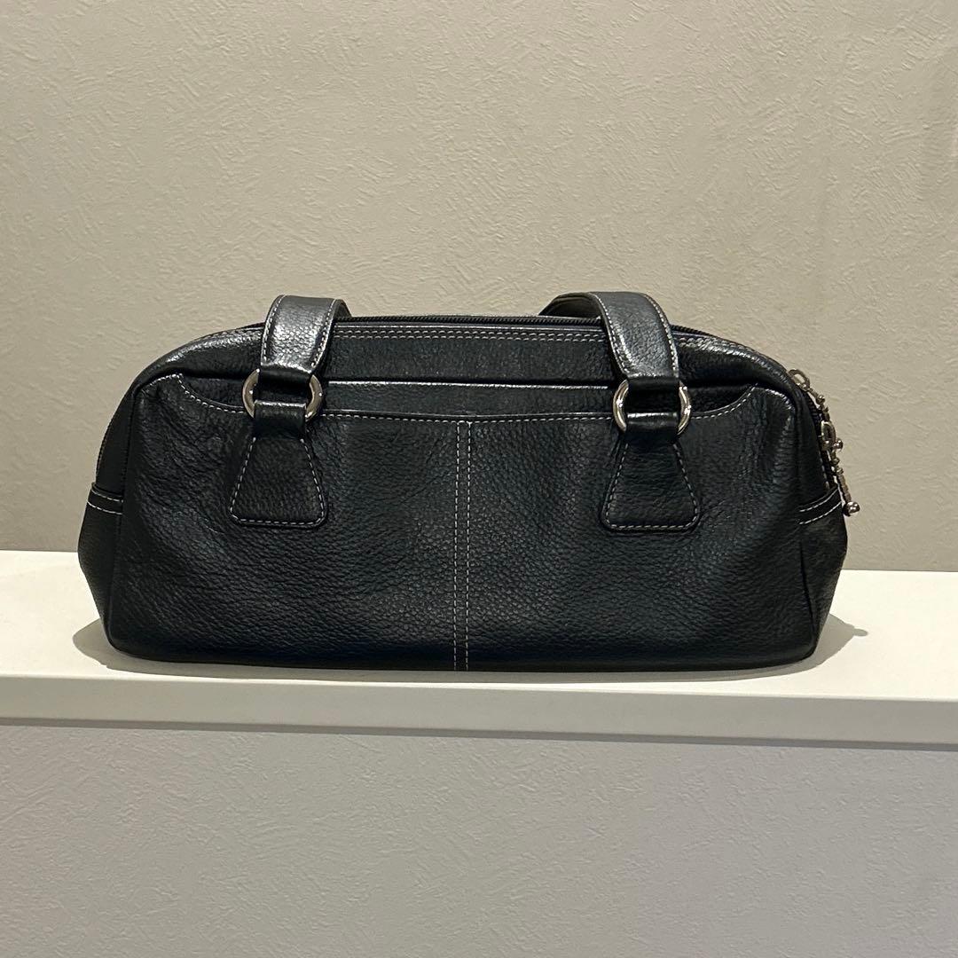 皇室御用達ブランド、（HAMANO）ブラックレザーミニボストンバッグ — image 2