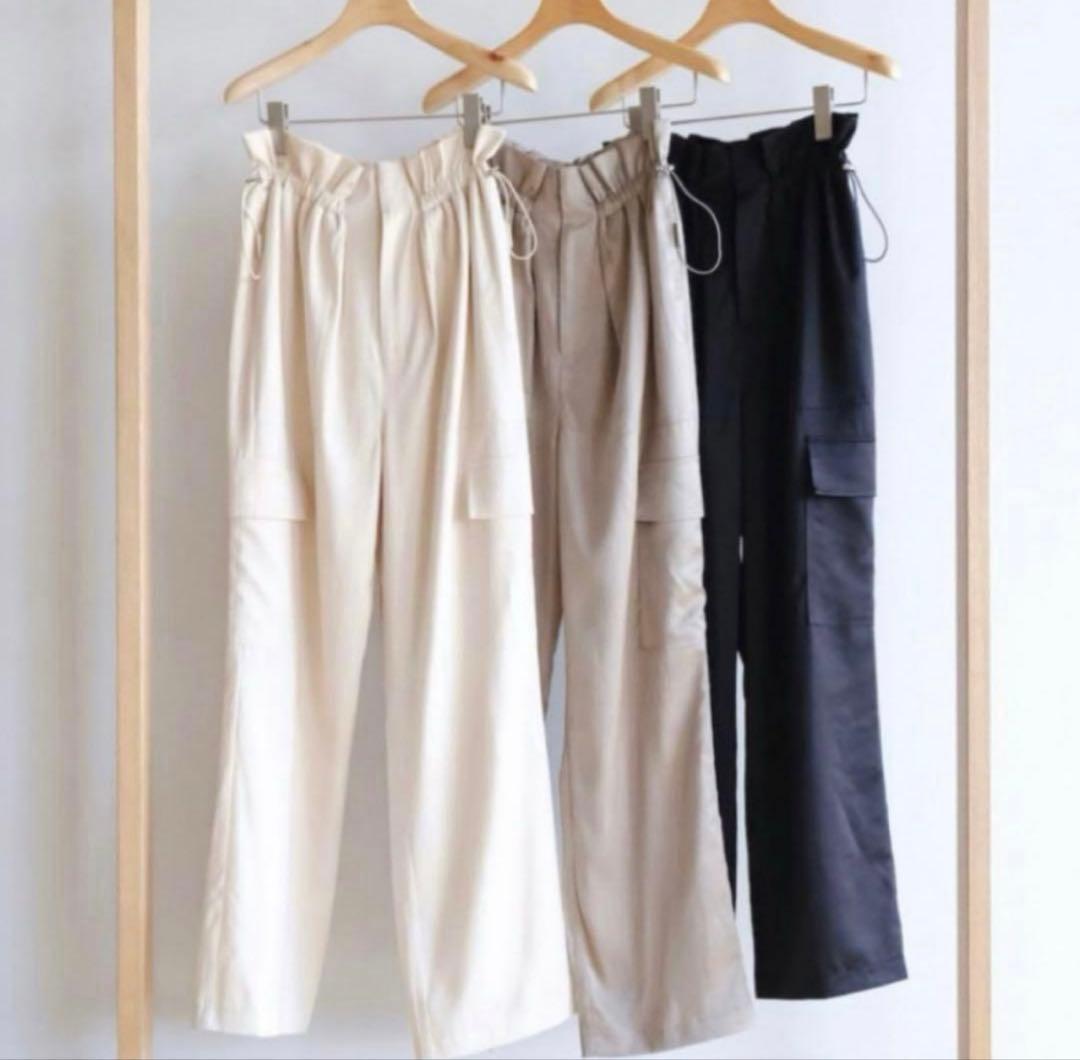searoomlynn シールームリン　マットサテンカーゴストレートパンツ — image 2