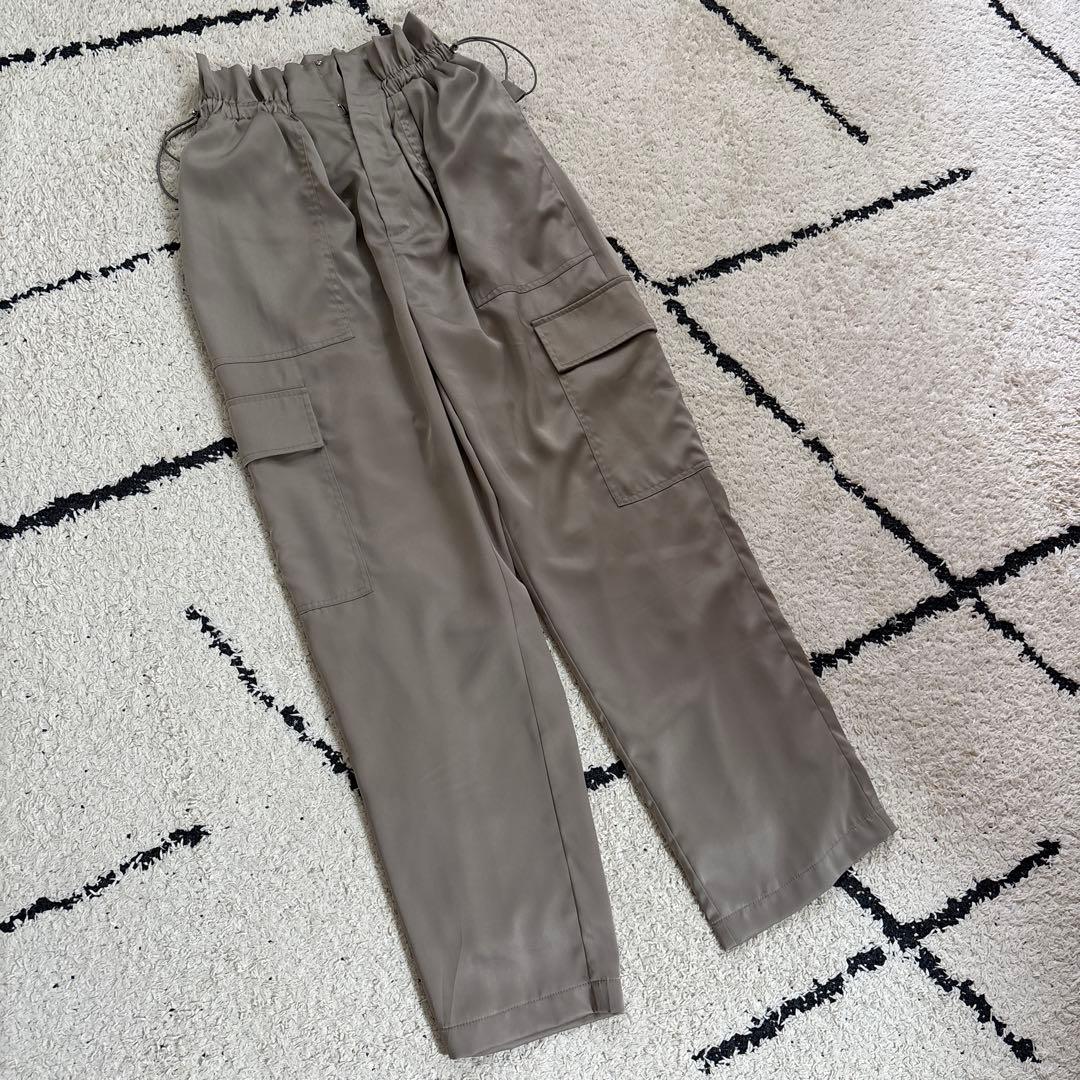 searoomlynn シールームリン　マットサテンカーゴストレートパンツ — image 3