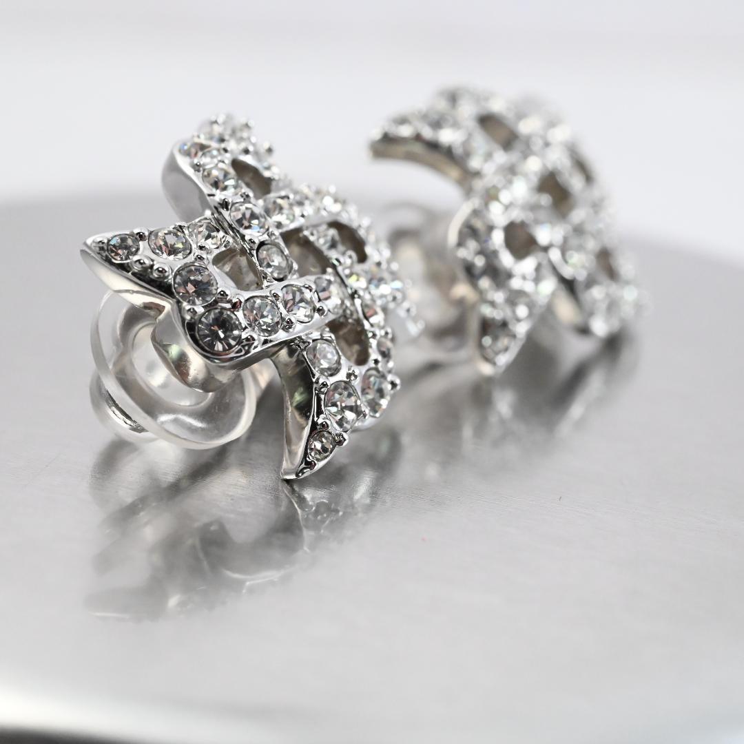 極上の輝き✨SWAROVSKI スワロフスキー イヤリング クリップ式 風車風 — image 3