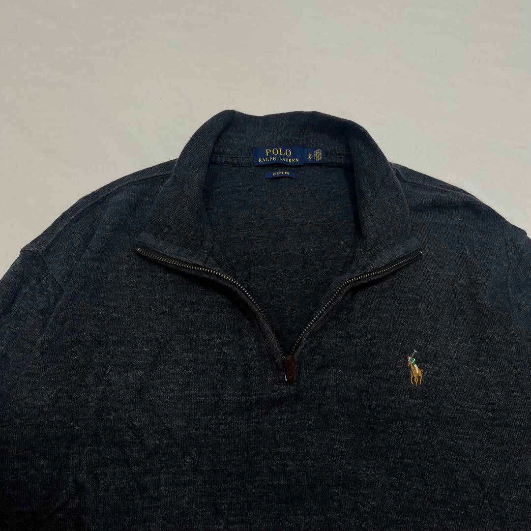 Polo Ralph Lauren ハーフジップ スウェット ダークグレー L — image 5