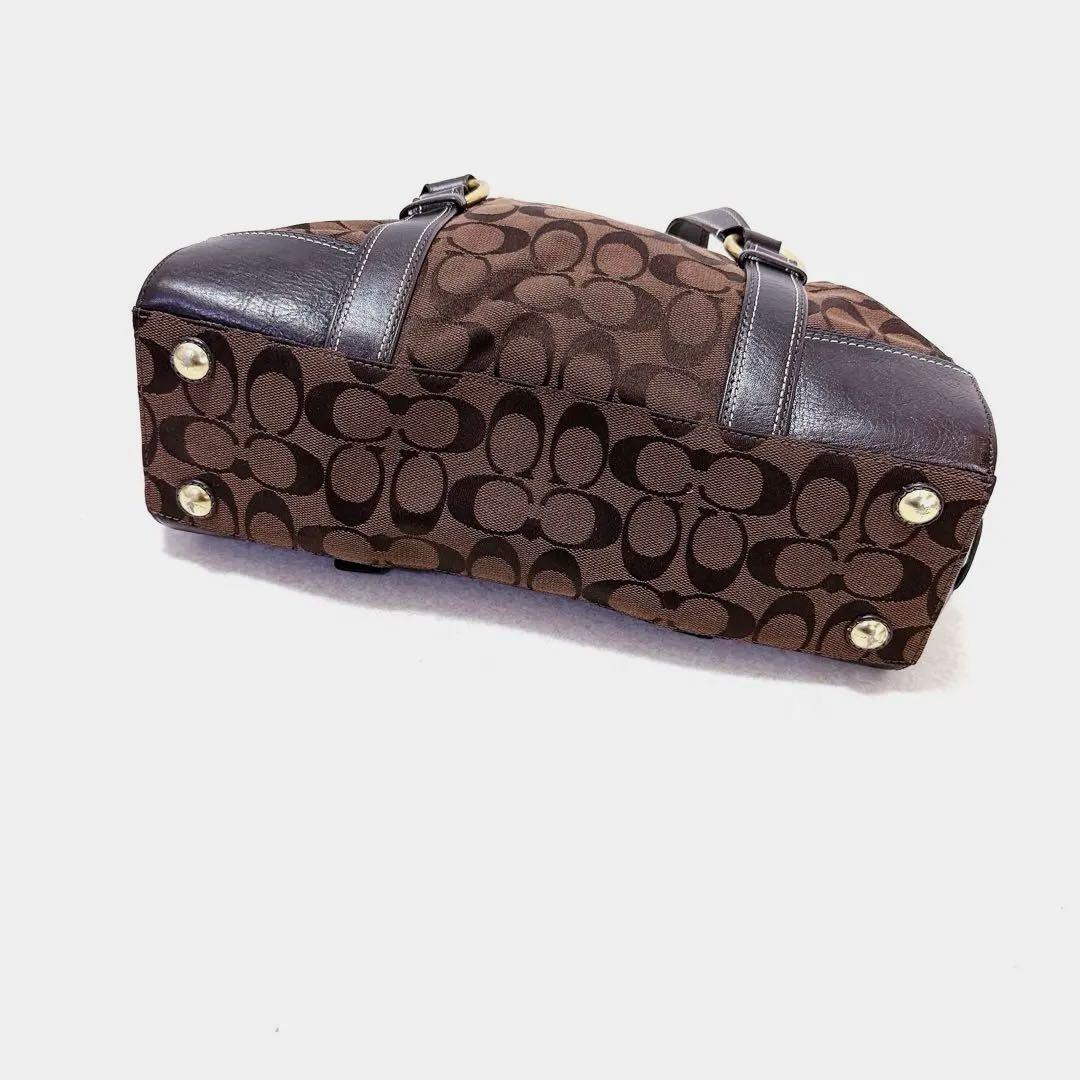 【希少カラー】old coach ハンドバッグターンロック総柄　美品　y2k — image 3