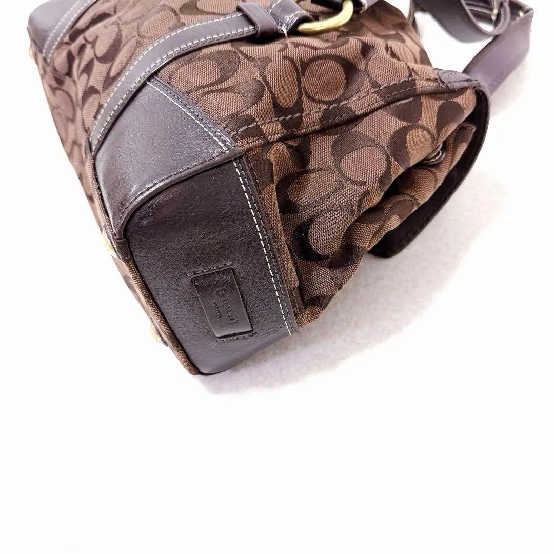 【希少カラー】old coach ハンドバッグターンロック総柄　美品　y2k — image 5