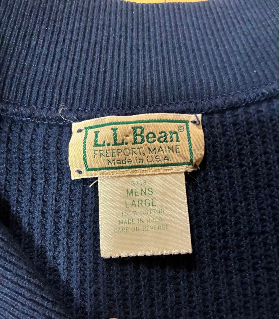 USA製 80s LLBean エルエルビーン ビンテージ ヘンリーネックニット — image 3