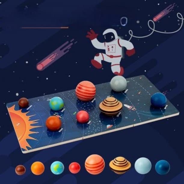 惑星パズル 太陽系 宇宙 知育玩具 モンテッソーリ 幼児 惑星模型 — image 2