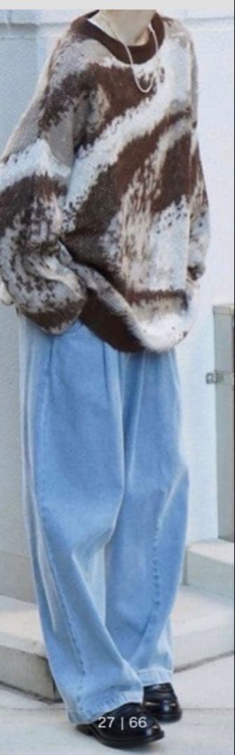 【最安値】CONFIRM モヘアライク ルーズ　シャギープルオーバーニット — image 2